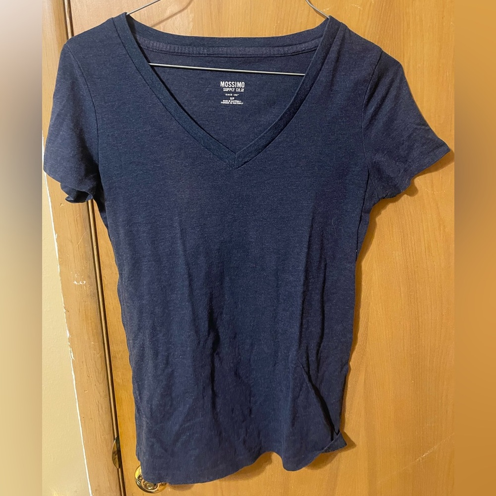 Mossimo Supply Co. Fitted Blue Short Sleeve Tee